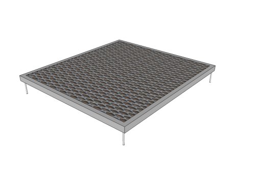 Technical drawing of mini ramp platform 