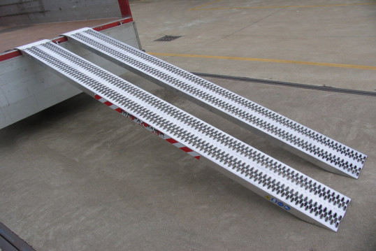 Sabretooth ramps resting on vehicle 