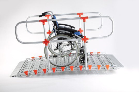 RollAble Handrails on wheelchair ramp