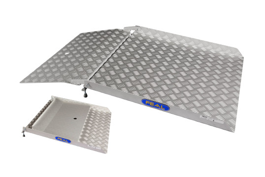 Folding drive in ramp opened and folded 