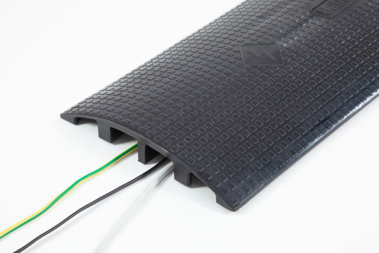 30mm High Black Cable Cover 2 Channel (2x25mm x 25mm channel, 5t capacity)