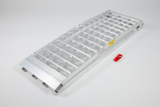 Folding extra wide motorcycle loading ramp 