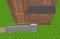 Steel ramp with handrails 