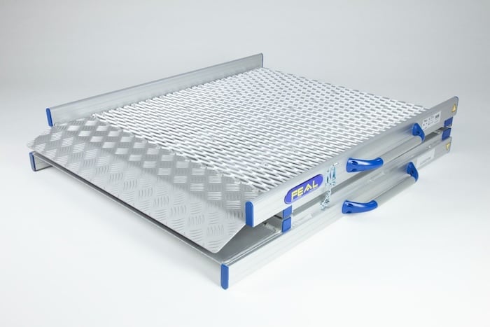 Folded van ramp