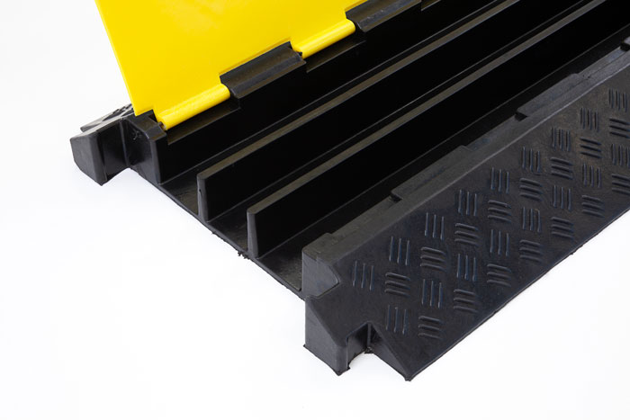 Floor cable protector with anti-slip surface 