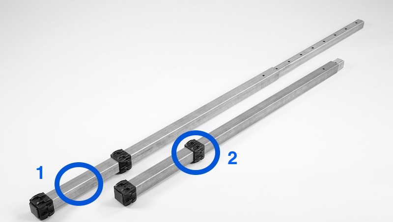 Modular Wheelchair Ramp System Stanchions fitted with Plastic Caps