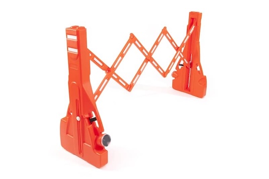 Red Water Filled Expandable Safety Barrier