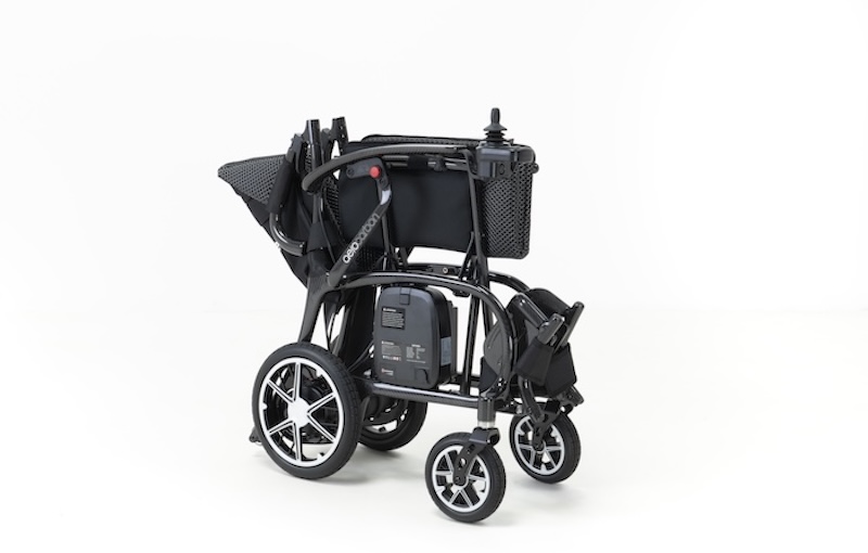 AeroCarbon Powerchair folded for storage