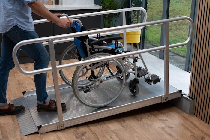 Wheelchair Ramp with handrails 