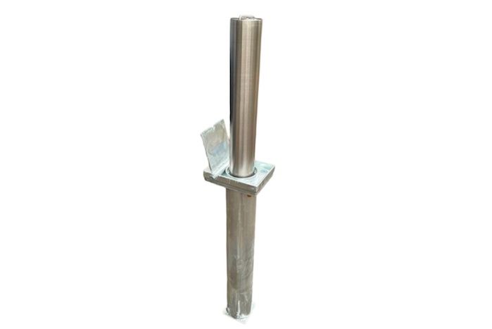 Stainless steel silver retractable bollard