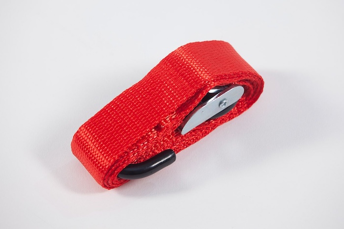 Red safety strap for motorbike ramp Red Motorcycle ramp safety strap